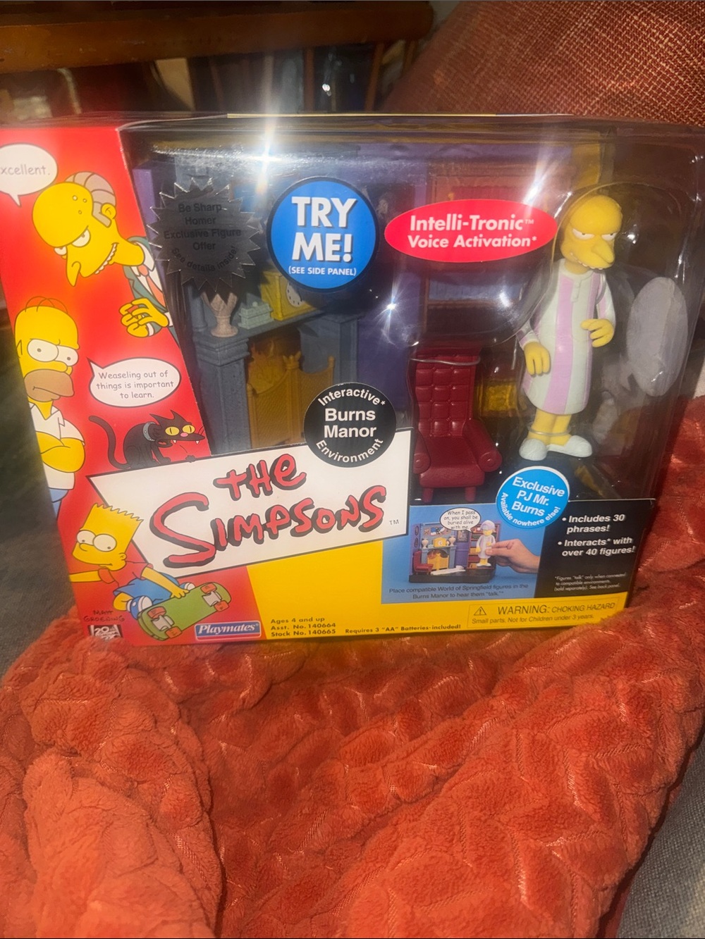 Vintage Simpsons Burns Manor Interactive Playset with Exclusive PJ Mr. Burns!